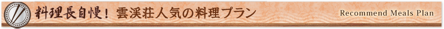 雲渓荘人気の料理プラン